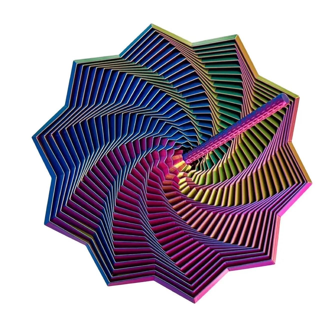 3D Printing Expanded Sensory Fidget Star Model Visual Illusion Hexagon Whirling Spiral Ornaments Stress Relief Board Game