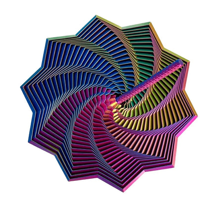 3D Printing Expanded Sensory Fidget Star Model Visual Illusion Hexagon Whirling Spiral Ornaments Stress Relief Board Game