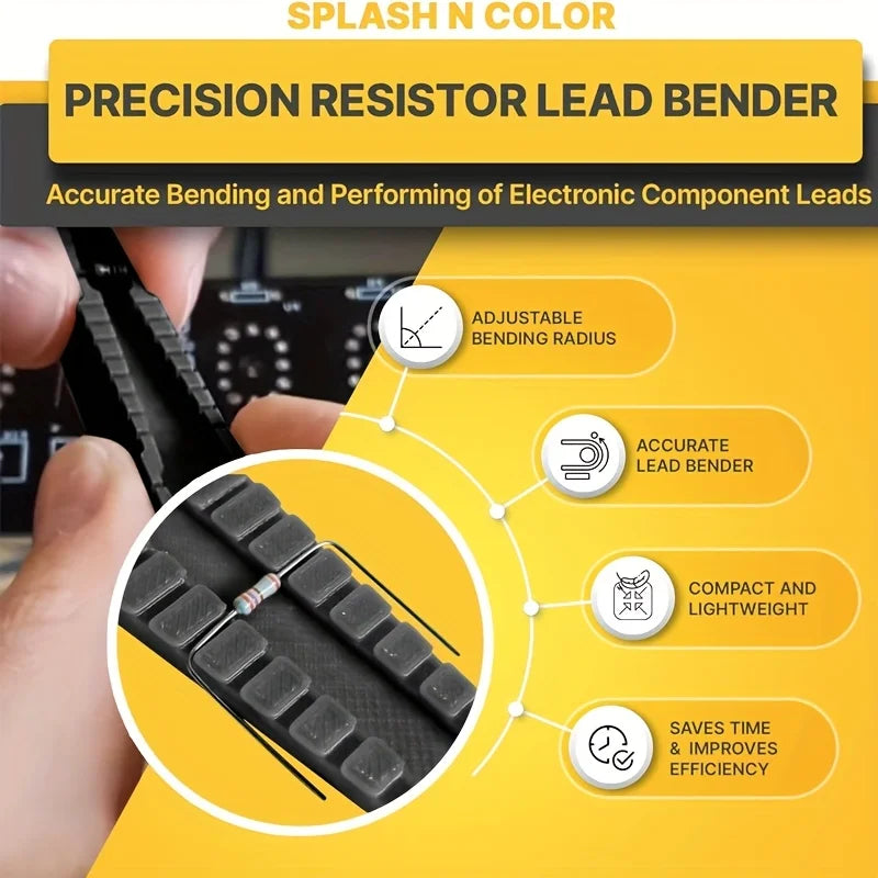 3D Printing Precision Resistor Lead Bending Precise Bending and Driving of Electronic Component Leads Efficient and Time-Saving