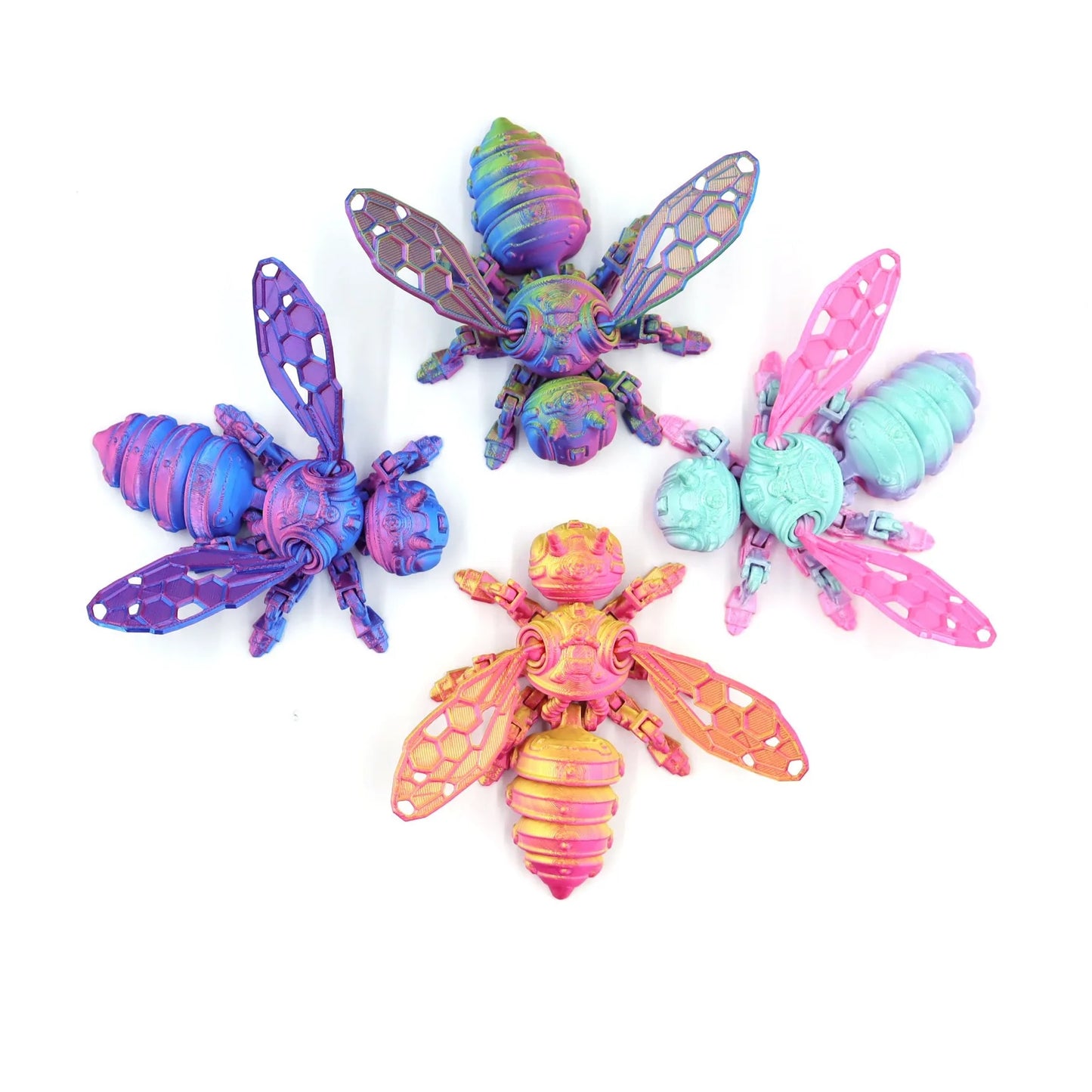 3D Printing Mechanical Bee Model Creative Fun Wing Joints Movable Home Decorations Children Gifts Home Accessories 3d Принтер