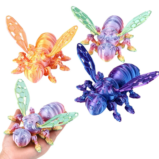 3D Printing Mechanical Bee Model Creative Fun Wing Joints Movable Home Decorations Children Gifts Home Accessories 3d Принтер