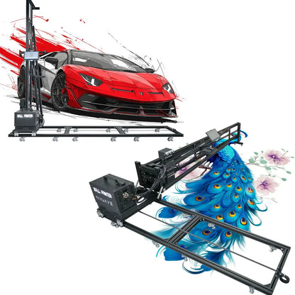 3d Vertical Floor and Wall Printer 2 in 1 Wall Printing Machine Ground Printing Glass Wood Ceramic Printing +7 Color UV Ink