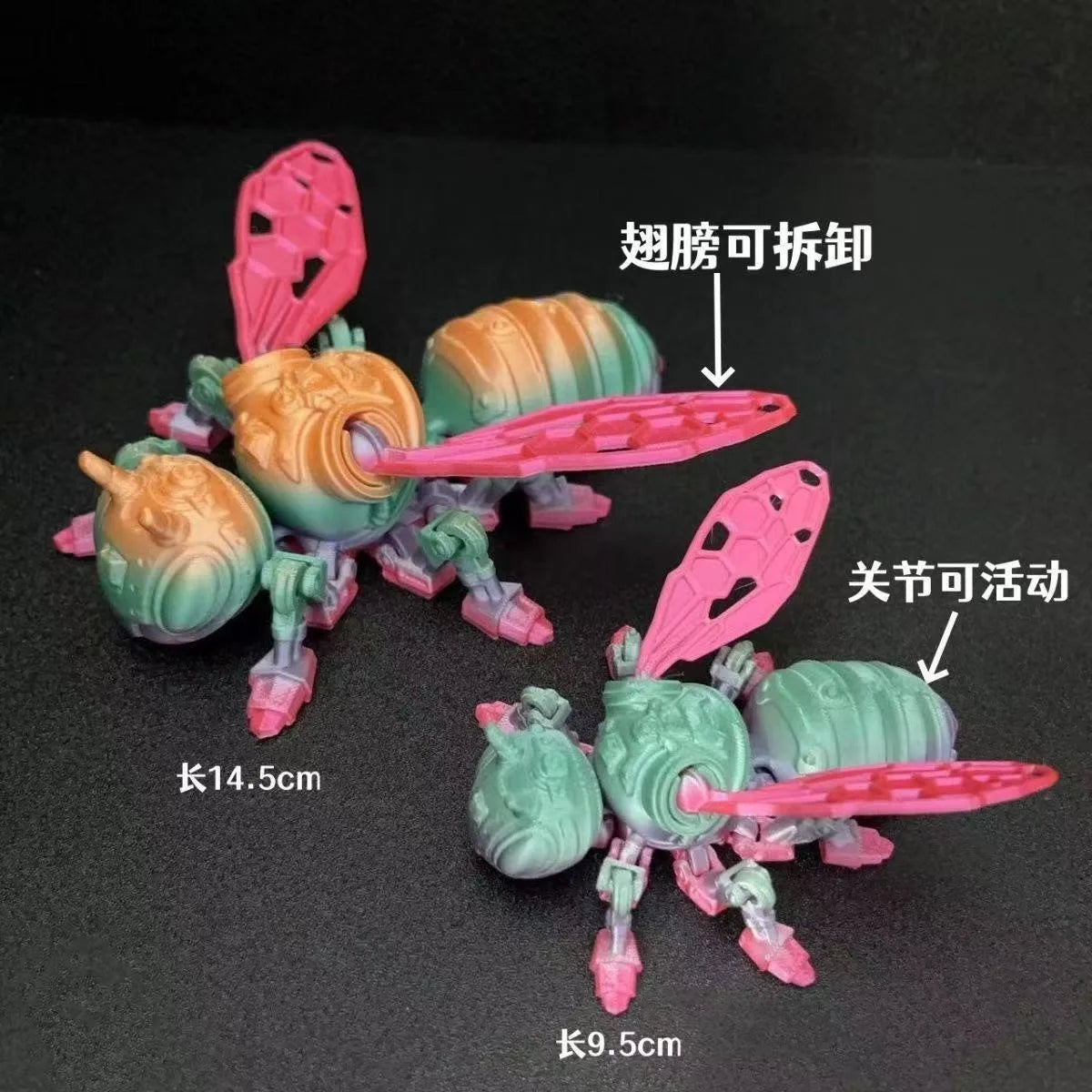 3D Printing Mechanical Bee Model Creative Fun Wing Joints Movable Home Decorations Children Gifts Home Accessories 3d Принтер