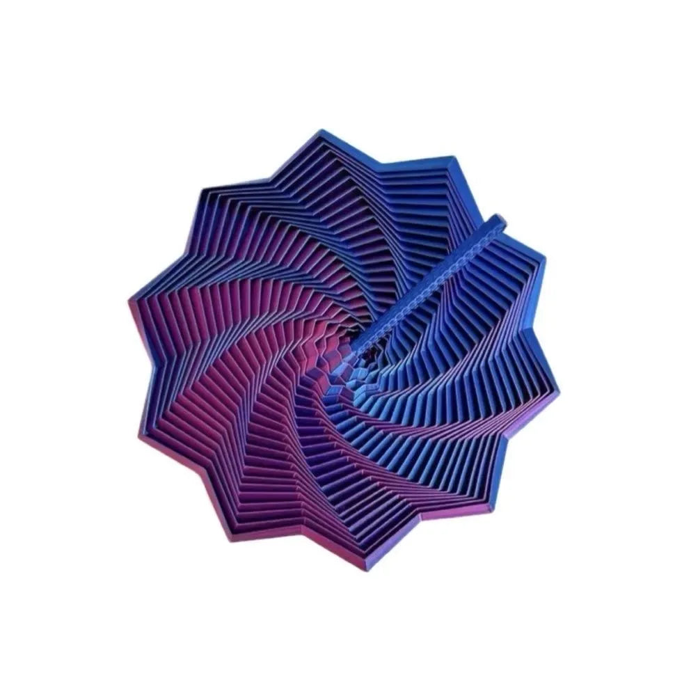 3D Printing Expanded Sensory Fidget Star Model Visual Illusion Hexagon Whirling Spiral Ornaments Stress Relief Board Game