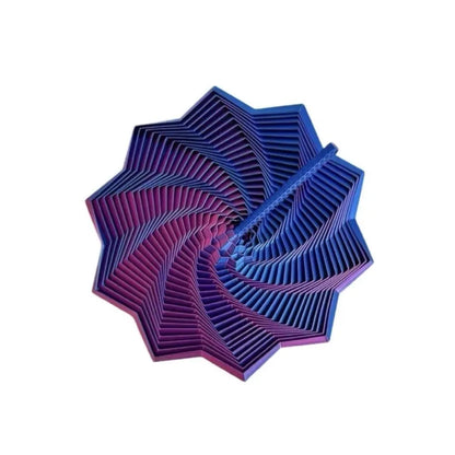 3D Printing Expanded Sensory Fidget Star Model Visual Illusion Hexagon Whirling Spiral Ornaments Stress Relief Board Game