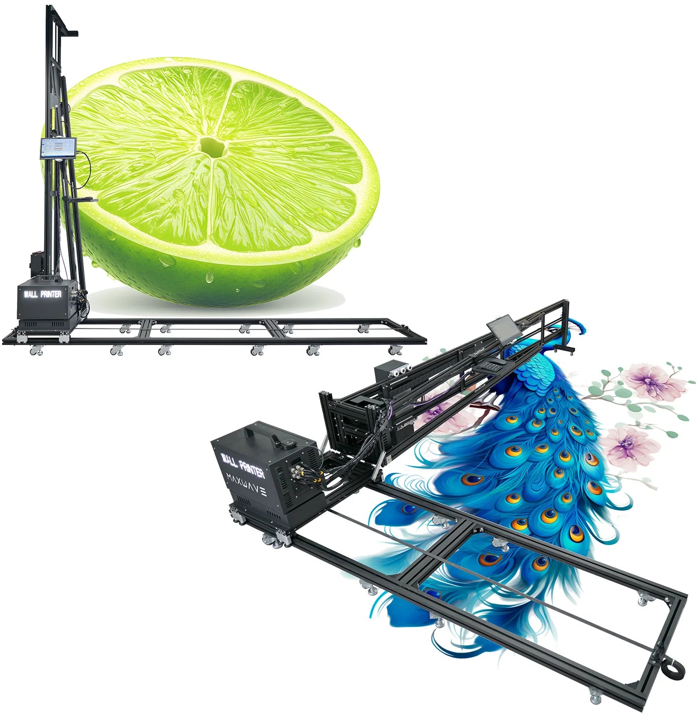 3d Vertical Floor and Wall Printer 2 in 1 Wall Printing Machine Ground Printing Glass Wood Ceramic Printing +7 Color UV Ink