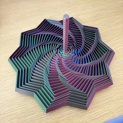 3D Printing Expanded Sensory Fidget Star Model Visual Illusion Hexagon Whirling Spiral Ornaments Stress Relief Board Game